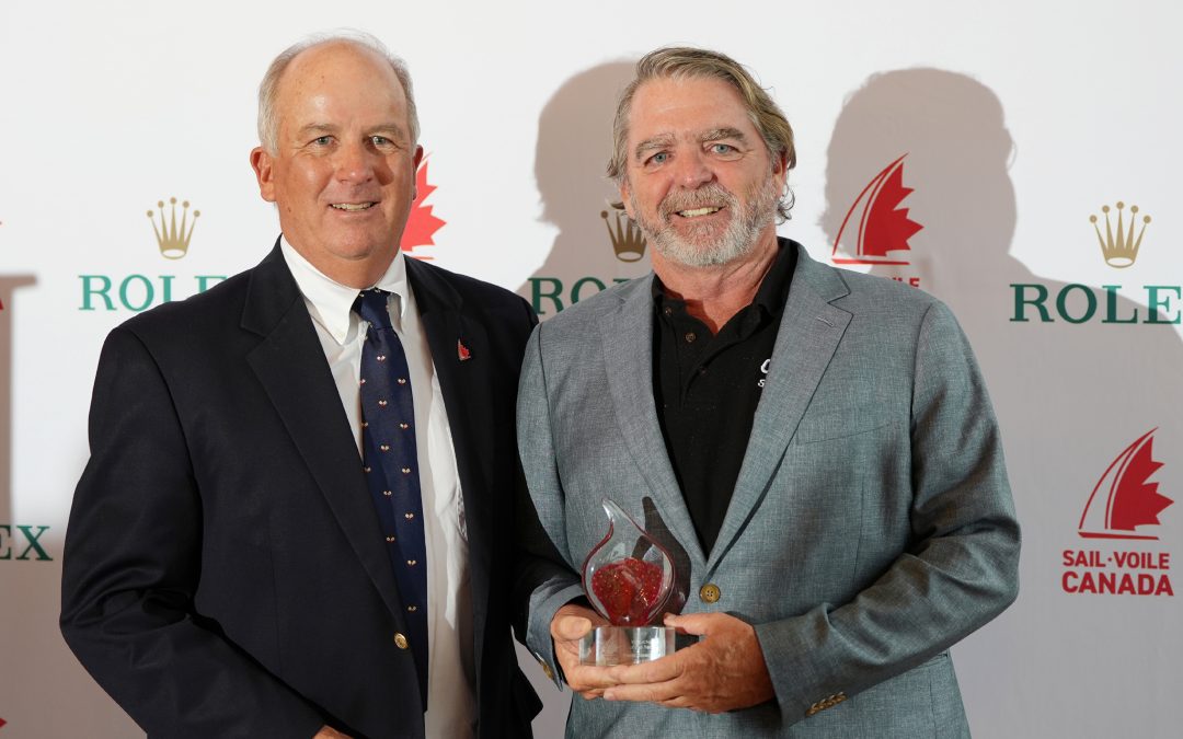Le fondateur de l’équipe canadienne de SailGP Fred Pye reçoit le Prix du Président de Voile Canada