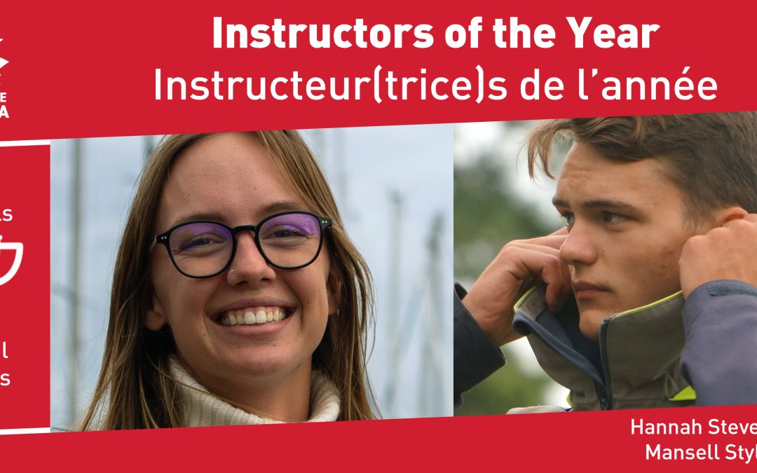 Hannah Stevens et Mansell Styles nommés Instructeur (trice)s de l’année 2020 et 2021 de Voile Canada