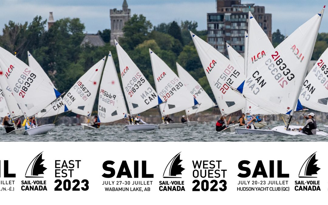 Sail Est, Central et Ouest 2023 de Voile Canada présentées à Glen Haven, N.-É., Hudson, QC, et Wabamun Lake, AB