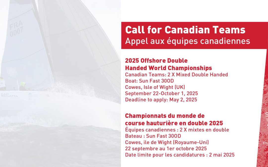 Appel aux équipes canadiennes : Championnats du monde de course hauturière en double 2025