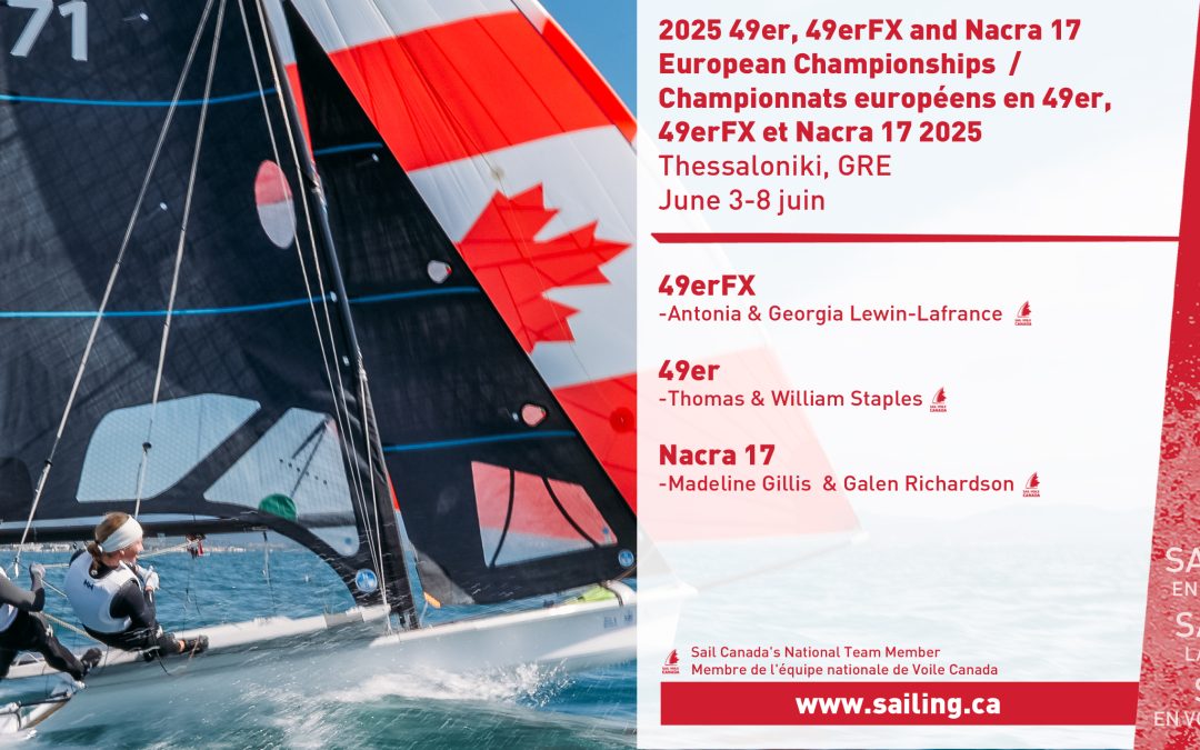 Six Canadiens participeront aux Championnats européens en 49er, 49erFX et Nacra 17 2025 en Grèce