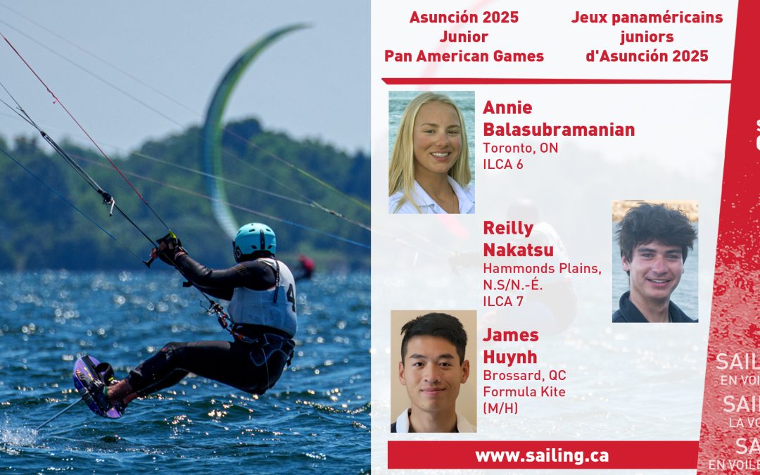 Trois athlètes en voile canadiens qualifiés pour les Jeux panaméricains juniors d’Asunción 2025